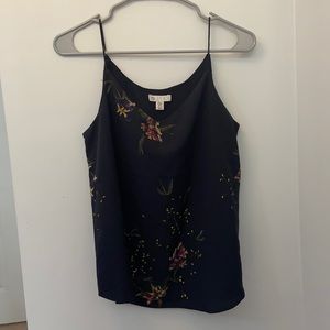 Silky floral formal tank